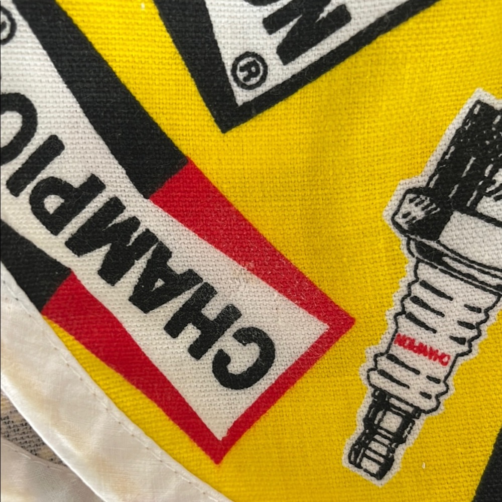 Vintage Champion L spark plug Yellow and Red swim trunks rare Novelty - Picture 12 of 12